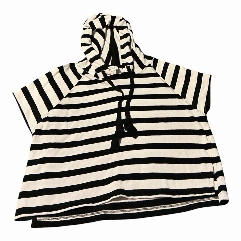 MAEVE By Anthropologie Boxy Short-Sleeve Hoodie Women's Size XS Oversized